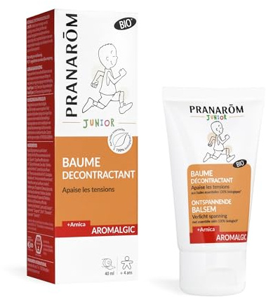 Pranarôm Aromalgic Baume Enfant Bio Arnica 40 ml | Massage décontractant pour enfants en pleine croissance et petits sportifs. Dès 4 ans.