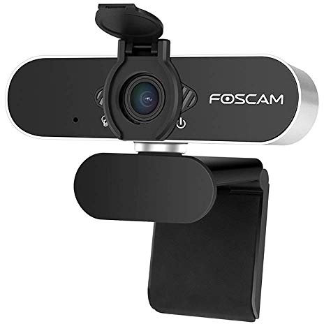 Foscam W21 Webcam 1080P Full HD con Micrófono Incluido, Cámara Web para Video Chat y Grabación, Compatible con Windows, Linux, Mac y Android. Cierre de privacidad