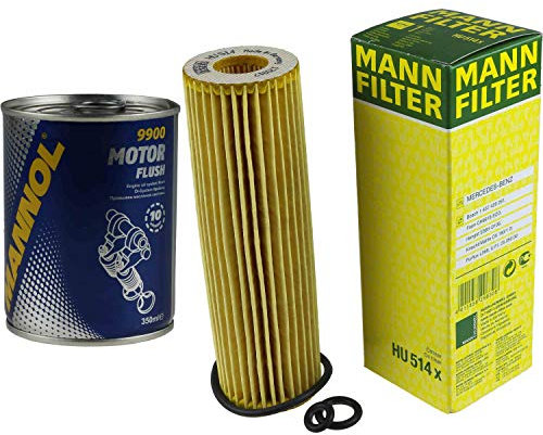 Original MANN Ölfilter HU 514 x + SCT Motor Flush Motorspülung