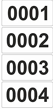 Etiketten/Aufkleber auf Rolle - fortlaufend nummeriert - 100 x 50 mm (2000)