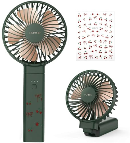 Funme Ventilateur USB Portable Rechargeable Ventilateur Main 4-20 Heures D'utilisation Puissant 4 Vitesses Ventilateurs de Table pour Voyage Bureau Plage