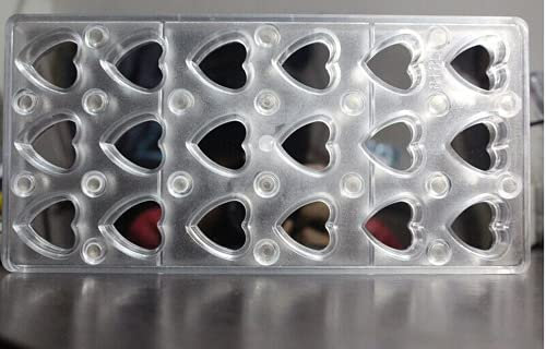 Forma del cuore con specchio chiaro cioccolato magnetico foglio stampo in policarbonato stampo
