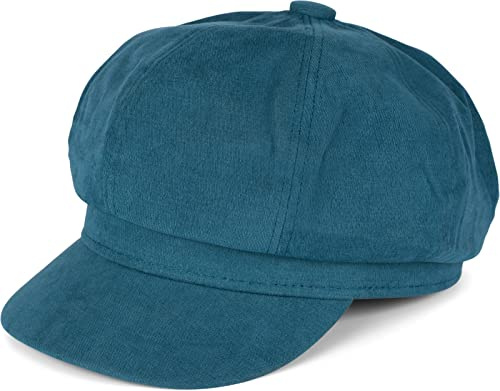 styleBREAKER Cappello a Palloncino in Tessuto Morbido da Donna, Cappello a Punta in Stile Vintage, Cappello a Scorrimento Bakerboy, Cappello Newsboy 04023086, Colore:Petrolio