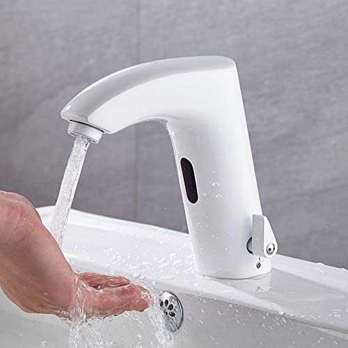 Automatischer Sensor Wasserhahn Infrarot Infrarot Automatisch Mischbatterie wasserhahn bad waschbecken armaturen Für Bad-weiß