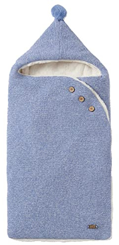 Mayoral - Saco Tricot capazo bebé - Blue Ice Ref 19232 en 63 - Diseño Envolvente y Tacto Suave y gustoso - Adaptable a Todo Tipo de carros - Diseñado para bebés Desde Nacimiento (Azul)