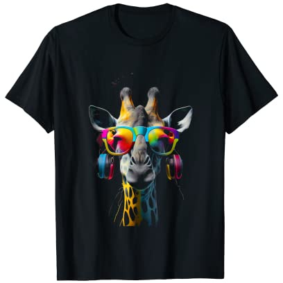 Girafe Lunettes de soleil Party Amour de girafe Amoureux de T-Shirt
