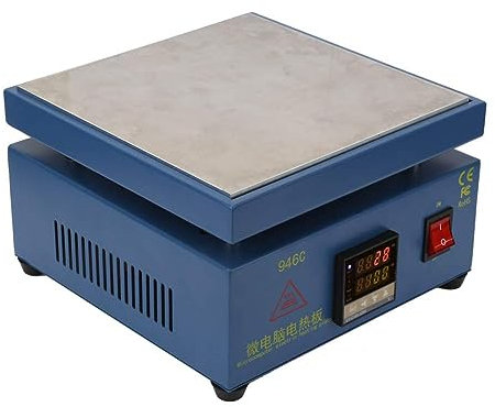 Station de préchauffage de plaque chauffante électrique LCD numérique, écran tactile LCD chauffant de téléphone portable, adapté pour PCB, écran de téléphone portable, affichage LED, etc. (200*200mm)
