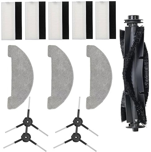 GYing Ersatzteile Zubehör Kompatibel mit für Vactidy Nimble T7, T8 Roboterstaubsauger 5 Filter, 4 Bürsten, 1 Rolle Gummibürste, 3 Wischtücher Zubehör Ersatzteile
