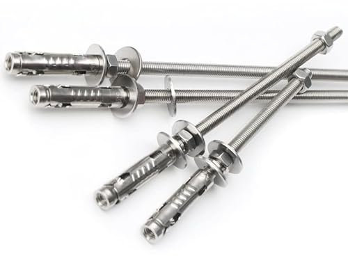 Dehnbolzen Rawl, Ankerbolzen, M6 M8 M10 M12 304 Edelstahl-Verlängerungsdehnschraube Super Lange Deckendehnschraube (Länge: 500 mm, Größe: M12) (Farbe: 300 mm) (Color : 1000mm)