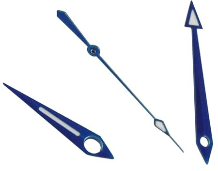 Rieort Blaue Uhrzeiger, 3-in-1-Ersatz-Reparaturteil-Set, Randweiße Uhrzeiger, Zeiger für ETA 2824, Zubehör, Uhrzeiger