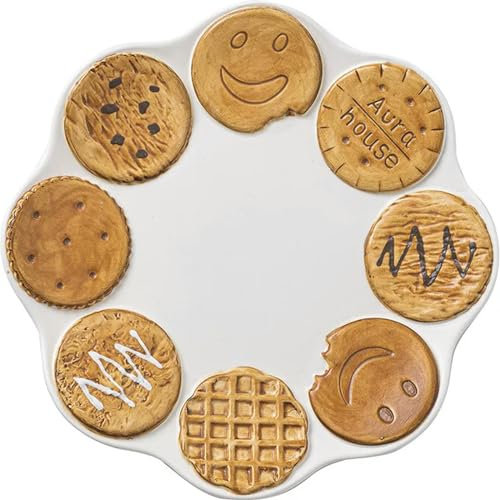 INSTR ins cute ceramic cup coffee cup breakfast cup dinner plate Dim sum breakfast plate imitation biscuit tableware