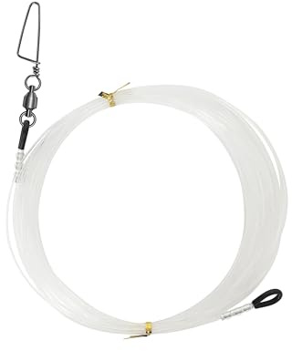 BLUEWING High Speed Wahoo Trolling Shock Leader with 25ft 250lb Mono Line and Stainless Steel Large Snap Swivel for Saltwater Fishing