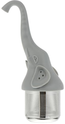 Hoement Elephant Tea Silicone Stainless Steel Tea Filter Strainer for Creative Steeping at Home Office