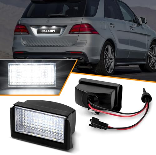 OZ-LAMPE LED-registreringsskyltbelysning för Merceds-Benz ML-CLASS W164 GL-CLASS X164, Canbus inga fel LED-registreringsskylt, bakljus
