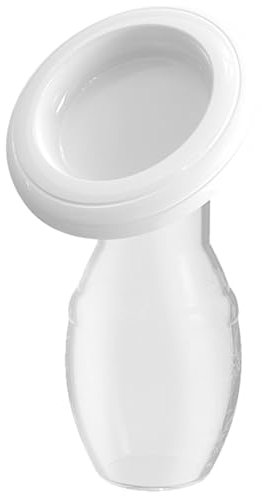 KOAHDE Manuelle Milchpumpe aus Silikon, manuelle Milchpumpe, transparente Milchpumpe, Milchauffangbehälter, Breast Pump und Silikonauffangbehälter