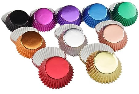 Alipis 200pezzi Pirottini Per Torte in Alluminio Spesso Pirottini Di Carta Per Muffin e Cupcake Accessori Da Forno Per Casa Negozi Di Dolci Per Servire Frutta Mousse e Piatti Freddi