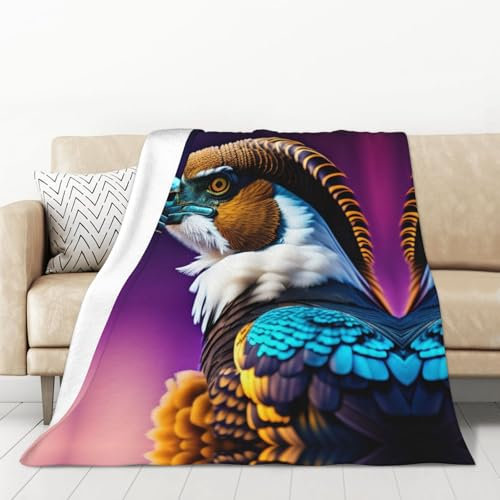 Punk Portrait ram Skull. Cozy Flannel Throw Blanket 50x70in, Anti-Pill, Soft, and Warm