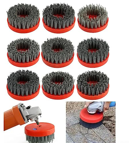 Brosse métallique circulaire antique pour polir diverses pierres compatible M10 (120#)
