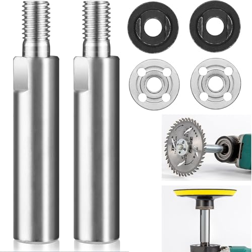Moonlik Lot de 6 tiges d'extension pour meuleuse d'angle, levier adaptateur de filetage M10 avec plaques de pression, pour meuleuse d'angle de type 100