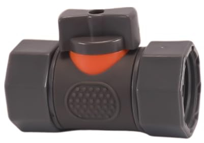 Válvula Bola Rosca Hembra Doble 3/4 Conector de Manguera de Jardín ABS+TPR | Kit adaptador universal equipado con interruptor independiente, diseñado para la conexión de mangueras de riego de jardín.