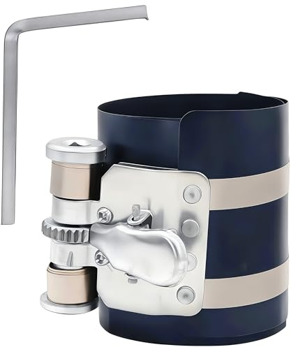 Compresseur à Piston Professionnel, Segments de Piston pour Moteur, Compresseur d’Anneaux de Piston avec Système à Cliquet, Installateur d'anneau de Piston de Voiture, Durable en Acier au Manganèse