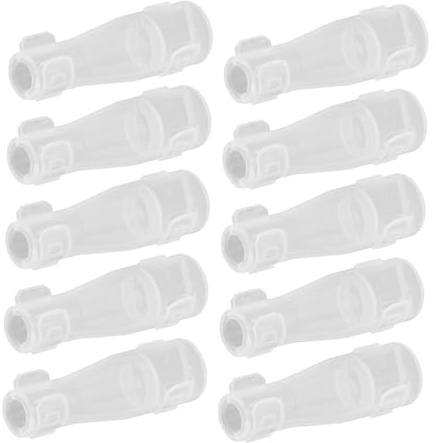 LRXIYODE 10 Stück Make Up Pinselköpfe Schutzkappen aus Transparentem Kunststoff Runde Wiederverwendbare Pinselhaube Staubdichte Aufbewahrung für Schmink und Malpinsel Reise Pinselabdeckung
