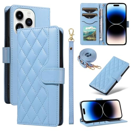 WOWUDI Compatible con Funda Moto E13 con 3 Ranuras para Tarjeta,Libro Caso Cubierta la Tapa magnética Protector de Billetera Cuero -Azul