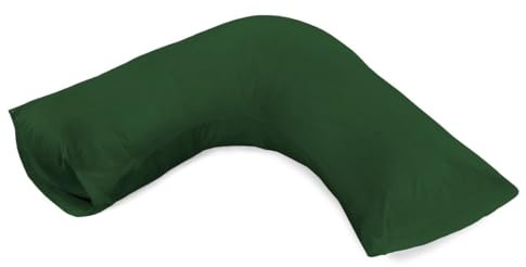 Artistic Fashionista Limited Percale V-Shaped Pillowcase - Orthopaedic Pillow Cover for Nursing Pregnancy & Maternity Pillows - Extra Support for Head, Neck & Back (Green)