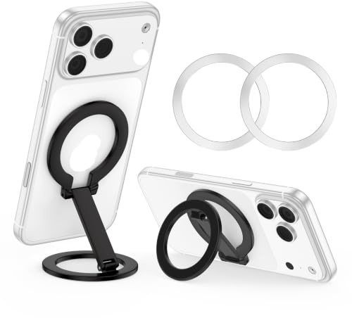 iPhone17 Ring Holder for Magsafe Phone Grip iPhone 17 16 15 14 Air, Black
