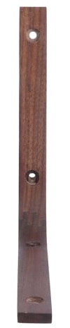 Vaguelly Soporte para Estante de Pared en Madera Maciza de Nogal Oscuro, Soporte Decorativo Triangular Orificios Pretaladrados, Accesorio para Baldas y Estanterías, Instalación Fácil
