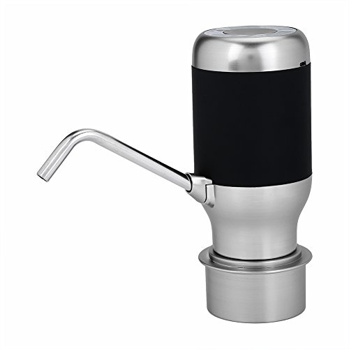 Yosoo - Bomba de agua eléctrica inalámbrica automática USB, dispositivo de bombeo inteligente, dispensador en el interior (negro)