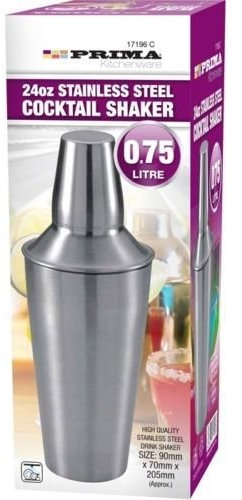LARGE 24OZ COCKTAIL SHAKER BARTENDER MIXER DRINK 0.75 STAINLESS STEEL DRINKS SET