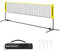 SONGMICS SYQ500Y Rete da badminton regolabile in altezza per tennis, spiaggia, pallavolo, giardino, parco, all'aperto, giallo