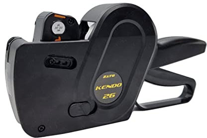ACIT Sato Kendo Etikettiermaschine + 3 Rollen Etiketten | Professioneller manueller Preisauszeichner für Geschäfte | Schreibt Preise Daten und Chargen (8 Zeichen)