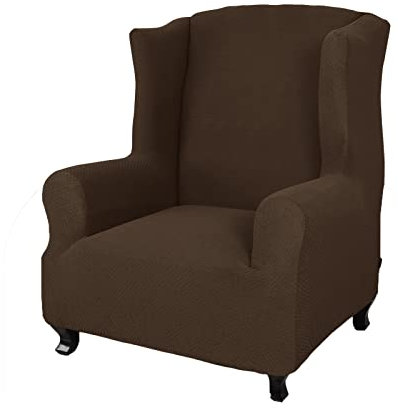 GUYIRT Strecken Sesselbezug 1-teiliger weicher Spandex-Jacquard Sesselhusse Wohnzimmer-Schonbezüge für Sesselhusse mit Schaum -Braun