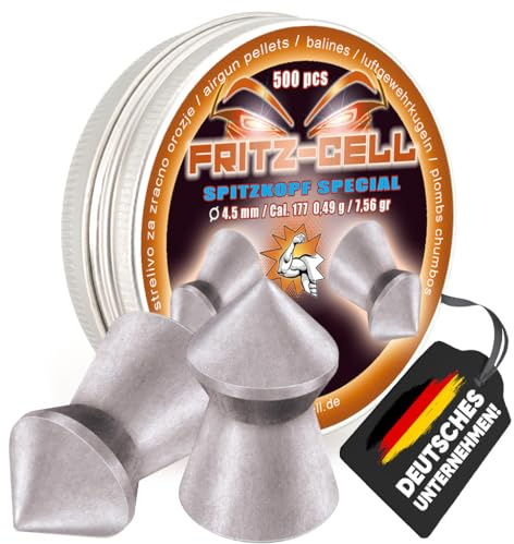 Fritz-Cell Diabolos 4,5 mm Spitzkopf Special für Luftgewehr – 500 Stück