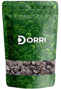 Dorri - Belgian Dark Chocolate Buttons 1kg | Premium Quality, Party Snack, Suitable for Chocolate Fountain, Moulding, Baking & Cooking (Available from 100g to 3kg)