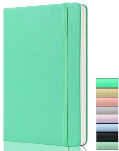 Bullet Journal – A5 Prickad Anteckningsbok - Bullet Prickig Dagbok med 120gsm tjockt Papper, 172 Sidor, Bakficka, Elastiskt Band, 2 Markeringsband, Premium Inbunden Prickad Journal