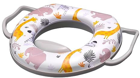 Lorelli Soft Trainingssitz Toilettenverkleinerer, grau, mit Tierprint, 1013068-0010