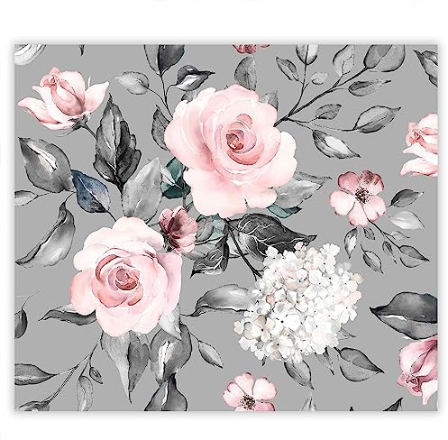 SMTDeco Herdabdeckplatte 60×52 cm – Mehr Arbeitsfläche, Spritzschutz & Schneidebrett – ESG Glas, kratzfest – für Induktion/Ceranfeld – 1-teilig, Motiv Bild Grau
