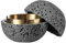 TNSLAND Gris Oscuro Cenicero, cenicero con tapa para exterior, cenicero de puros simplicidad para decoración del hogar y la oficina