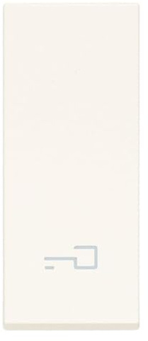 Vimar 31000.PB Linea Copritasto intercambiabile 1 modulo allineato, simbolo chiave illuminabile, bianco