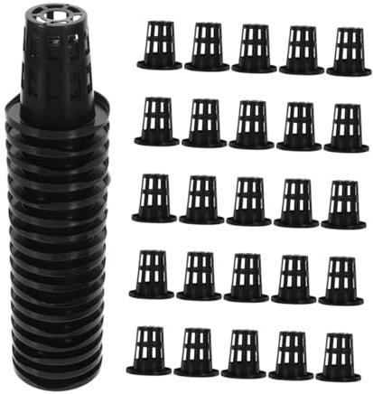MERRYHAPY 50Pcs Pots De Fleurs sans Sol Planteur Hydroponique Pots D'Orchidées Conteneurs De Jardin Pots en Filet pour La Culture Hydroponique Panier De Plantes Aquatiques Panier