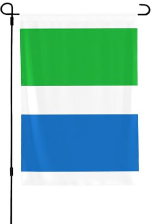 YHBLYKXP Bandera de Sierra Leona con impresión de doble cara para jardín, 28 x 40 pulgadas (delgada), bandera de césped, patio, bandera decorativa