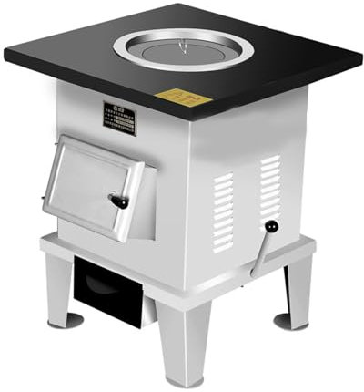 Stufa a Legna Stufa a Carbone in Lamiera di Acciaio Ispessita Stufa a Risparmio Energetico Stufa a Legna Rurale Stufa a Legna per Interni Senza Fumo per Cucinare e Riscaldare(40 * 40 * 55cm)