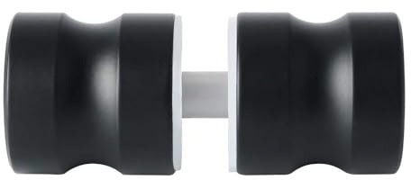 Mooche Poignées de Porte Multilatéral de Douche Rondes, Noir | en Acier Inoxydable, Poignées Rechange pour Cabine de Douche, Écran de Douche