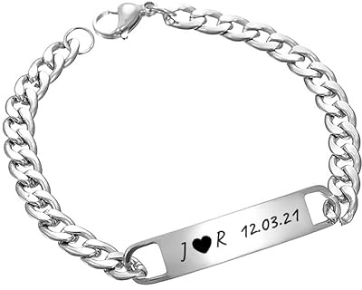 Genérico Esclava Hombre Grabado Láser | Pulsera para hombre o mujer