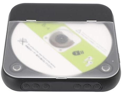Fockety Lecteur CD Portable, Bluetooth 5.3, Lecteur CD de Bureau avec Doubles Enceintes HiFi, Lecteur de Musique rétro, Compatible CD, USB, entrée AUX, pour la Maison, Le Sport, Les
