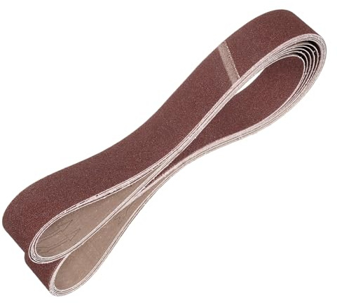QUARKZMAN 50mm x 1829mm Nastri Abrasivi, 6Pz 80 Grana Carta Vetrata per Levigatrice Ossido di Allumina Per Lavorazione Legno, Lucidatura Metalli, Affilatura Coltelli