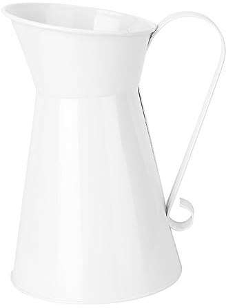 BIUDECO Maceta de Estilo Pastoral Grande de Hierro Beige para Hogar